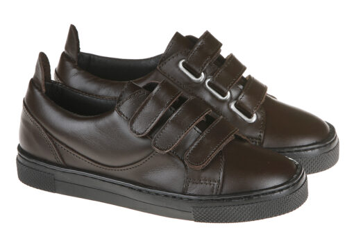 ZAPATO DEPORTIVO NIÑO VELCRO CAOBA - Imagen 2