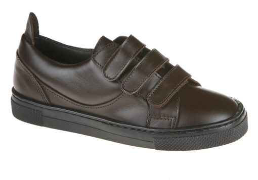 ZAPATO DEPORTIVO NIÑO VELCRO CAOBA