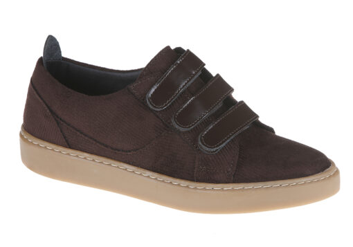 ZAPATO DEPORTIVO NIÑO VELCRO MARRÓN COMBINADO