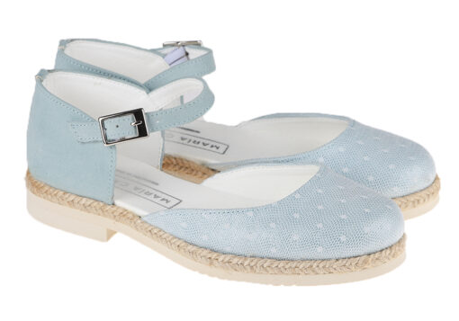 ZAPATO DE NIÑA COMUNIÓN PLUMETI Y ANTE COLOR CELESTE - Imagen 2