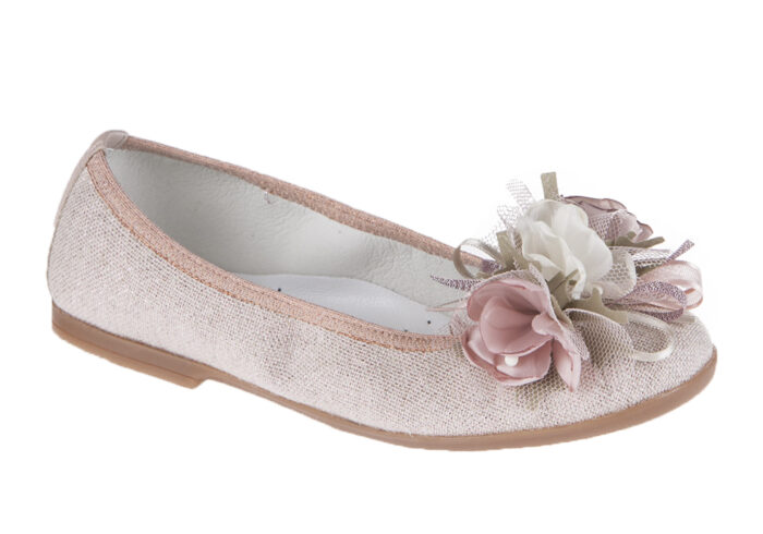 ZAPATO DE NIÑA COMUNIÓN LINO BRILLO ROSA