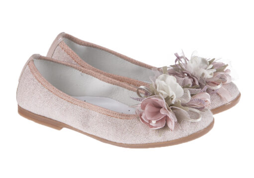 ZAPATO DE NIÑA COMUNIÓN LINO BRILLO ROSA - Imagen 2