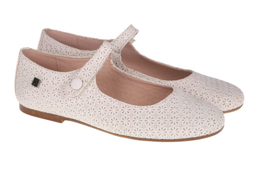 ZAPATO DE NIÑA TIPO MERCEDITAS BEIGE - Imagen 2