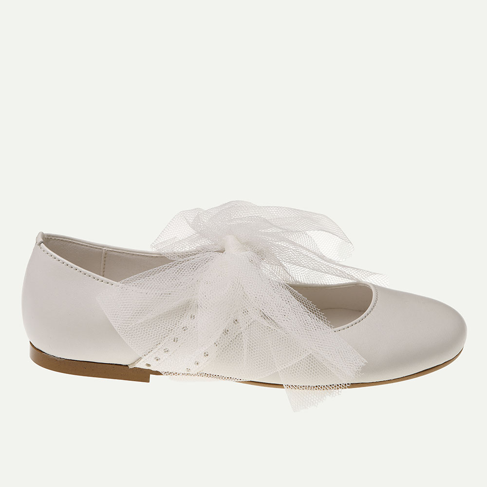 ZAPATO COMUNION NIÑA BLANCO ROTO