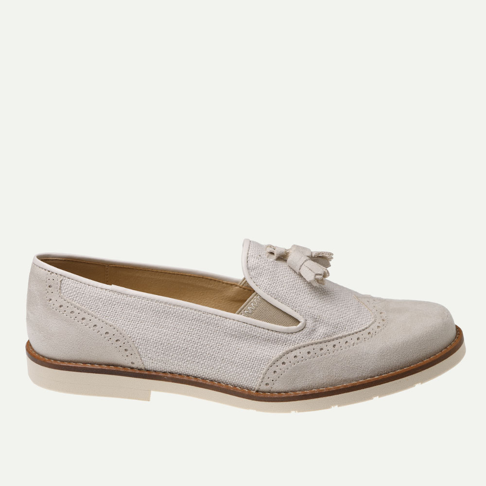 ZAPATO COMUNIÓN NIÑO ANTE Y LINO CRUDO